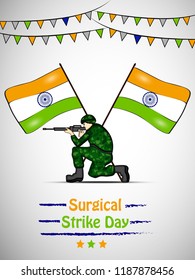 Illustration of Background for Surgical Strike Day