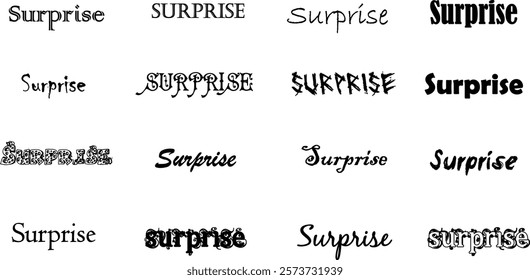 illustration, background, surprise, vector, comic, letter, retro, graphic, design, type, lettering, typography, template, party, card, poster, present, banner, decoration, text, white, beautiful, 