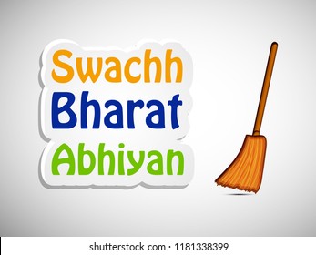 Illustration of background for Swachh Bharat Abhiyan,  is a massive movement that seeks to create a Clean India by the Government of India
