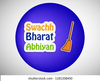 Illustration of background for Swachh Bharat Abhiyan,  is a massive movement that seeks to create a Clean India by the Government of India

