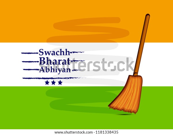 Illustration Background Swachh Bharat Abhiyan Massive Stock Vector Royalty Free 1181338435