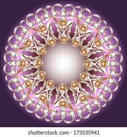 illustration background with the terms of pearls and precious stone