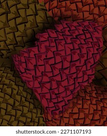 illustration of the background texture of salak fruit skin with three colors red, orange, and brown