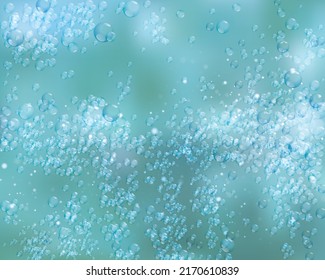 Illustration background of underwater bubbles