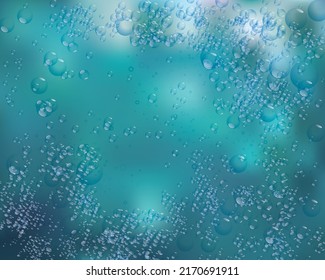 Illustration background of underwater bubbles