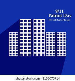 Illustration of background for USA 9/11 Patriot Day