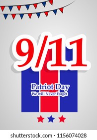 Illustration of background for USA 9/11 Patriot Day