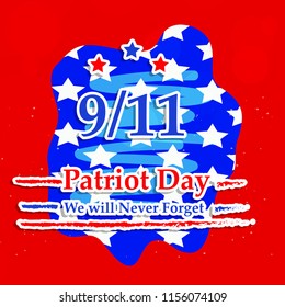Illustration of background for USA 9/11 Patriot Day