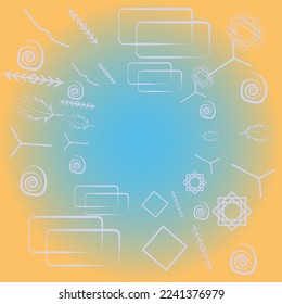 illustration background vector graphics Leave the space in the middle to make advertising media or add text outline style vintage paper texture geometric pattern decoration element
