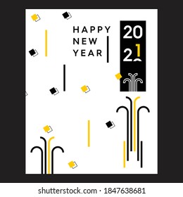 Ilustración vectores de fondo de feliz año nuevo