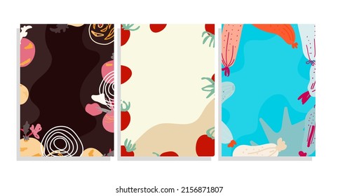 ilustración de un fondo con hortalizas