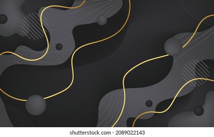 ilustración fondo fondo papel tapiz patrón pancarta volante etiqueta de evento fondo diseño vectorial moderno color premium tarjeta digital ornamental oro negro lujo real elegante membresía
