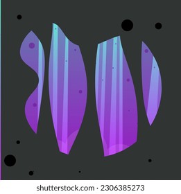 Illustration Background Wallpaper Cartoon Magic Mystical Fantasy Forest Trees Dots In Fog Cloud Turquoise Green Purple Vector Design