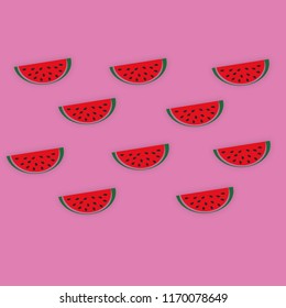 illustration, background, watermelon