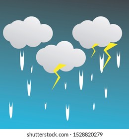 ILLUSTRATION BACKGROUND WEATHER IN VARIOUS SEASONS
