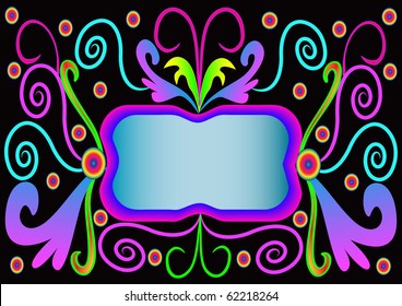 illustration background with whorl by label and sheet