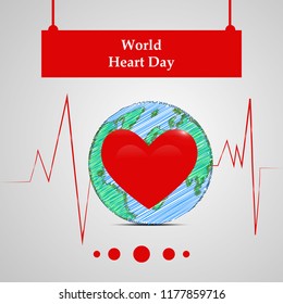 Illustration of background for World Heart Day