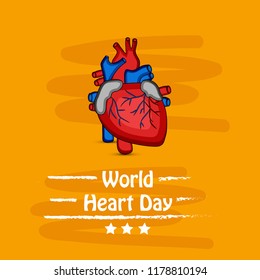 Illustration of background for World Heart Day