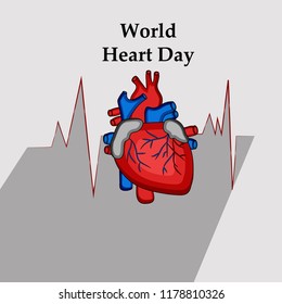 Illustration of background for World Heart Day
