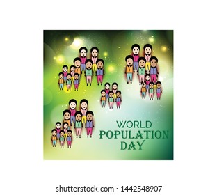 illustration of a Background for World Population Day.