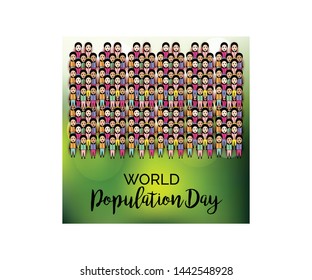 illustration of a Background for World Population Day.
