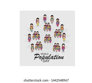 illustration of a Background for World Population Day.