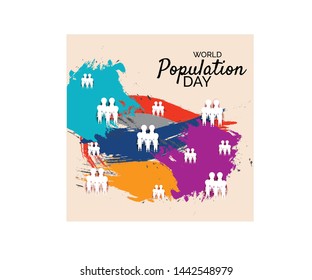 illustration of a Background for World Population Day.