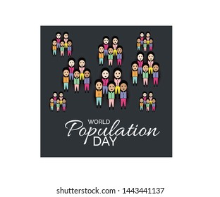 illustration of a Background for World Population Day.