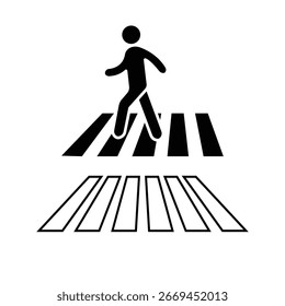 Illustration background zebra cross strip unique design with blank