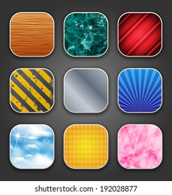 Illustration backgrounds with texture for the app icons - vector