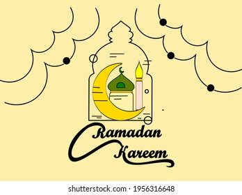 illustration backgroung vektor for ramadan