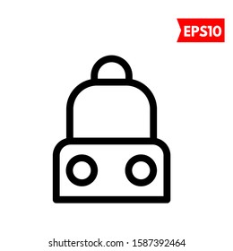 illustration of backpack flat icon