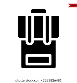 illustration of backpack glyph icon 