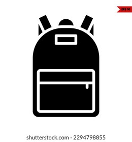 illustration of backpack glyph icon 