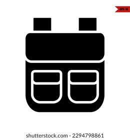 illustration of backpack glyph icon 