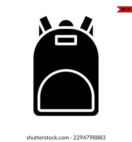 Illustration des Rucksack-Glyph-Symbols 