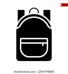 Illustration des Rucksack-Glyph-Symbols 