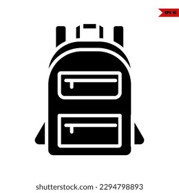 illustration of backpack glyph icon 