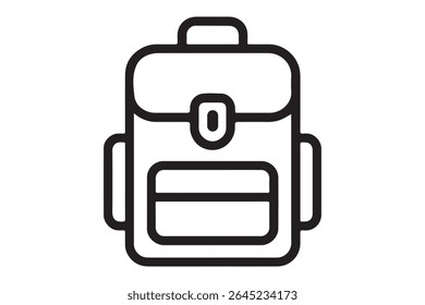 Illustration of a backpack with pockets and top handle