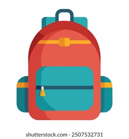 Ilustración de mochila mochila escolar aislada en blanco