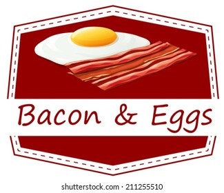 Illustration of bacon and eggs