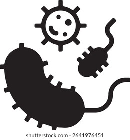 illustration of bacteria clustering together