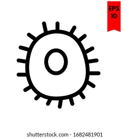 illustration of bacteria flat icon