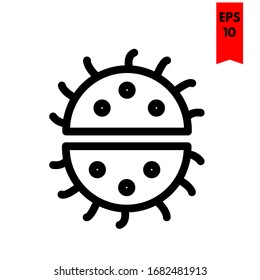 illustration of bacteria flat icon