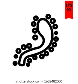 illustration of bacteria flat icon
