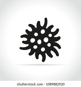 Illustration of bacteria icon on white background