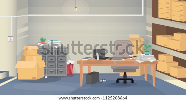 Illustration Bad Example Workplace Surrounding By Stock Vector (Royalty ...