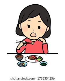 Illustration Of Bad Table Manners And Kids