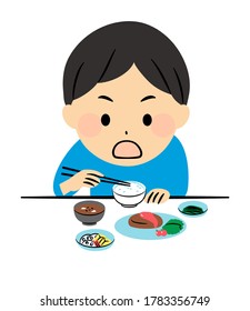 Illustration Of Bad Table Manners And Kids