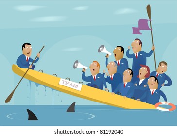 Illustration Of The Bad Team Work (Business Image #17)